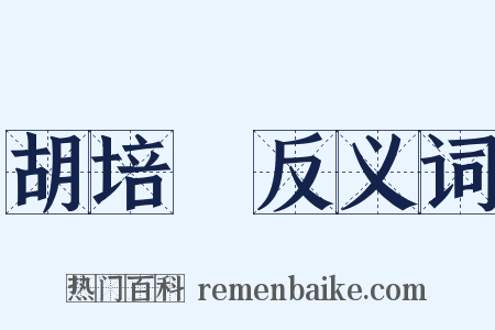 胡培翬反义词是什么意思的图片